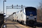 Eastbound "California Zephyr" crosses over to enter the station